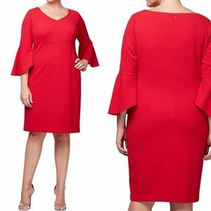 alex evenings bell sleeve dress